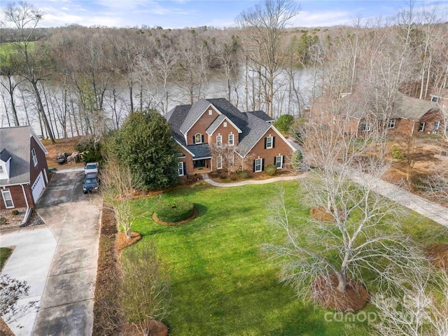 3115 Duck Point Dr, Monroe, NC 28110 - view from above of property with a forest