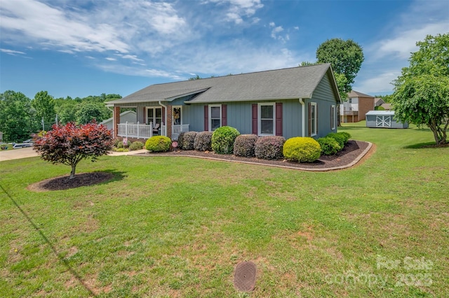 136 Coventry Ln, Forest City, NC 28043 - single story home with a front yard and a porch