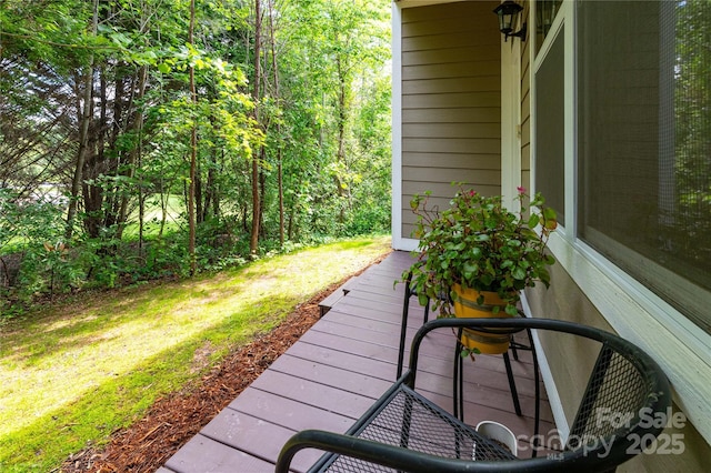 138 Foxden Dr Unit 102, Fletcher, NC 28732 - wooden deck with a yard