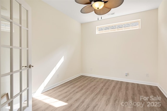 10502 Old Ardrey Kell Rd, Charlotte, NC 28277 - spare room with a ceiling fan, wood finished floors, and baseboards