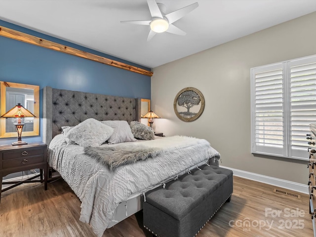 4290 Black Bear Trl, Morganton, NC 28655 - bedroom featuring wood finished floors, baseboards, and a ceiling fan