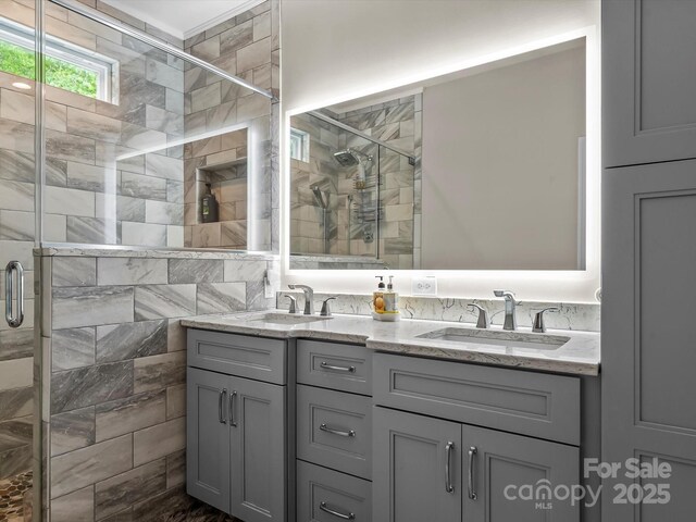 4290 Black Bear Trl, Morganton, NC 28655 - full bath with a stall shower and double vanity