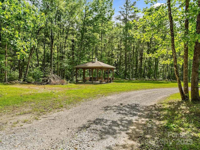 4290 Black Bear Trl, Morganton, NC 28655 - view of community featuring a gazebo and a forest view