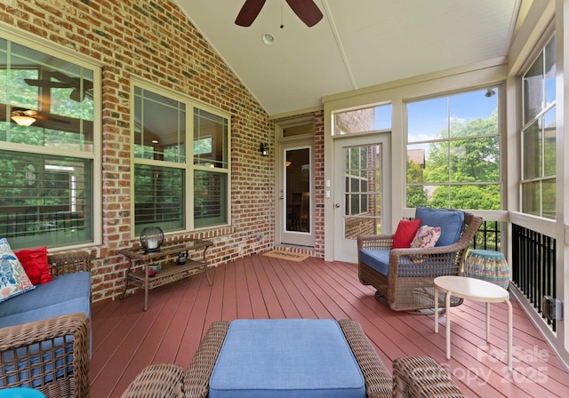 2606 Walker Rd, Matthews, NC 28105 - wooden terrace with ceiling fan