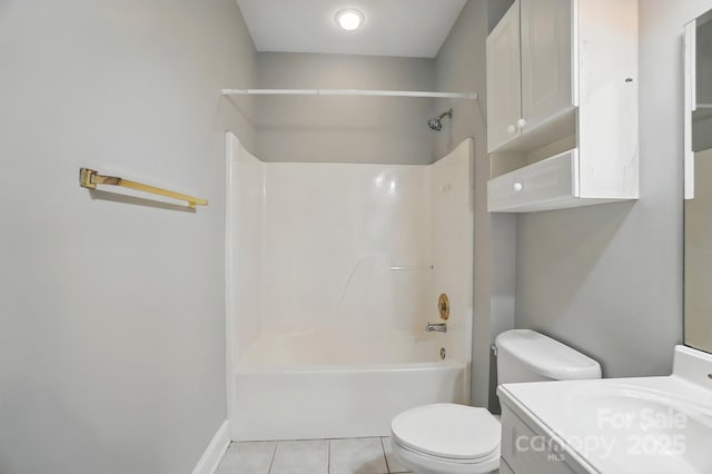 8731 Coralbell Ln, Charlotte, NC 28213 - full bath with toilet, tile patterned flooring, shower / bathtub combination, vanity, and baseboards