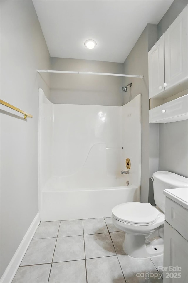 8731 Coralbell Ln, Charlotte, NC 28213 - full bath featuring toilet, tile patterned flooring, baseboards, bathing tub / shower combination, and vanity