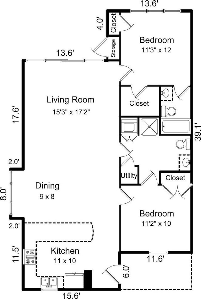 8731 Coralbell Ln, Charlotte, NC 28213 - floor plan / room layout