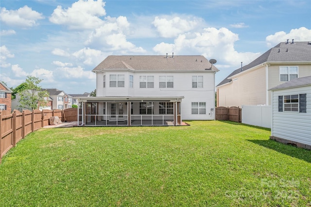 14104 Kendrick Cross Rd, Charlotte, NC 28273 - rear view of property with a sunroom and a residential view