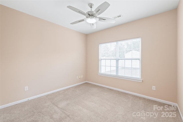 14104 Kendrick Cross Rd, Charlotte, NC 28273 - unfurnished room with carpet flooring, baseboards, and a ceiling fan