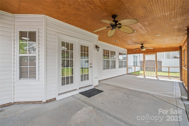 14104 Kendrick Cross Rd, Charlotte, NC 28273 - view of patio / terrace featuring ceiling fan