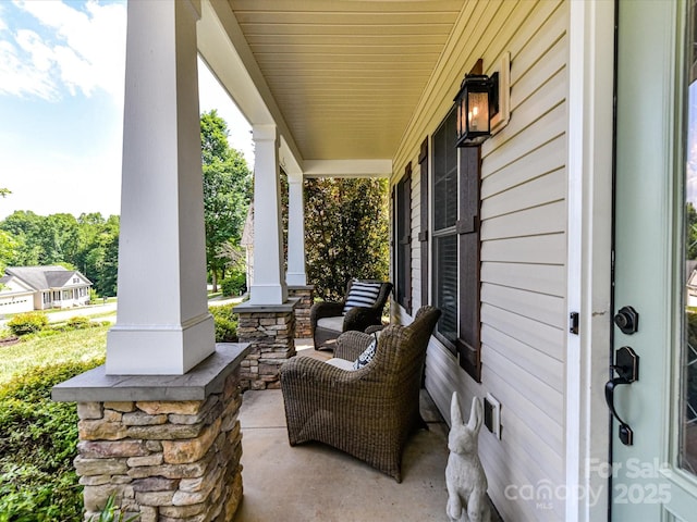 3801 Creek Ridge Dr, Denver, NC 28037 - view of patio / terrace with a porch