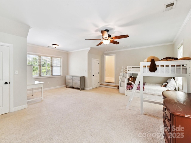 3801 Creek Ridge Dr, Denver, NC 28037 - bedroom with ornamental molding, carpet floors, and baseboards