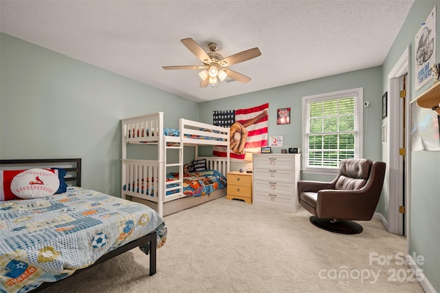144 Chickasaw Dr, Shelby, NC 28152 - bedroom featuring carpet floors, ceiling fan, and a textured ceiling