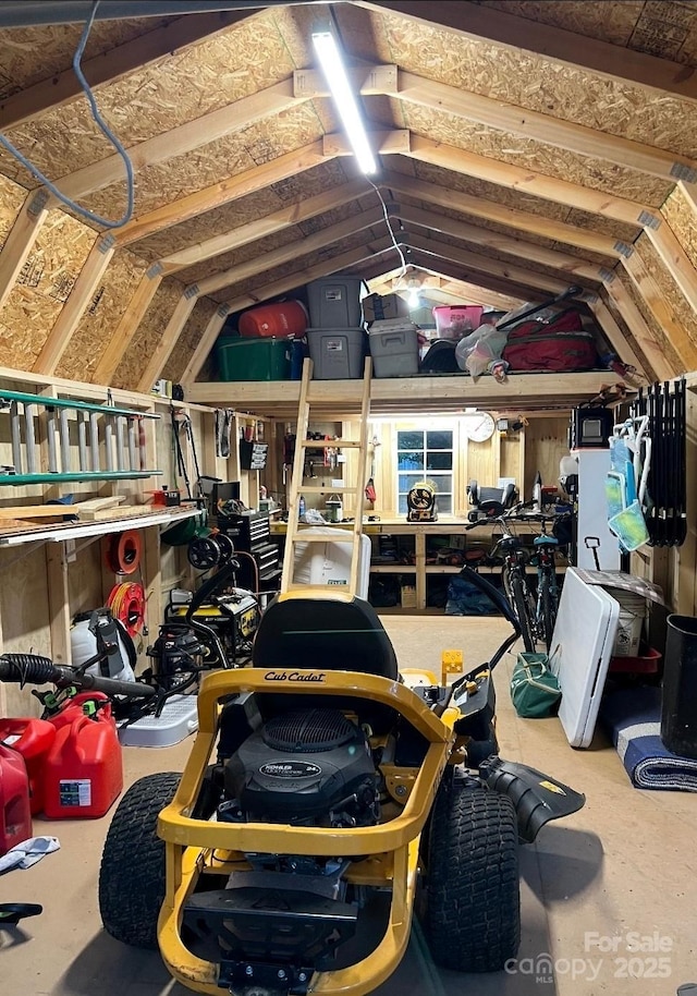 144 Chickasaw Dr, Shelby, NC 28152 - garage featuring a workshop area