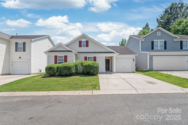 13408 Golden Apple Ct, Charlotte, NC 28215 - traditional home featuring a front yard, driveway, and a garage
