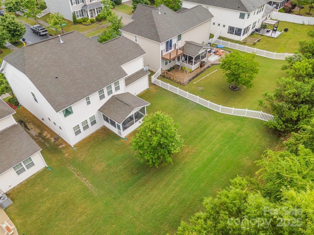 aerial perspective of suburban area