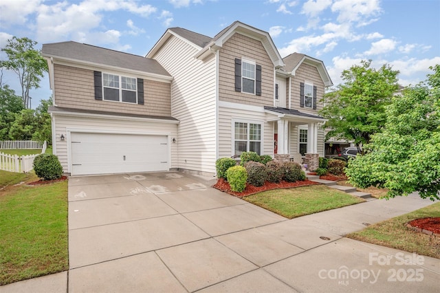 12832 Heath Grove Dr, Huntersville, NC 28078 - traditional-style house featuring a garage and concrete driveway