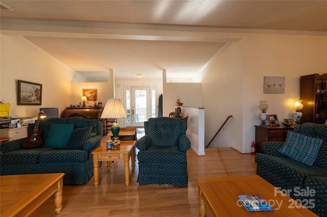 120 Powderhorn Dr, Burnsville, NC 28714 - living area featuring ornamental molding and wood finished floors