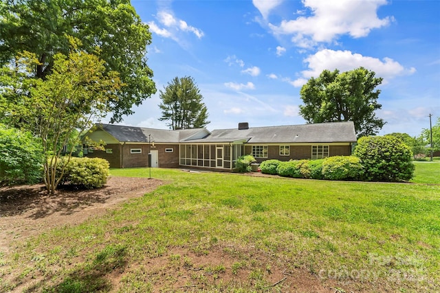 90 Pinewood Rd, Granite Falls, NC 28630 - view of grassy yard with a sunroom