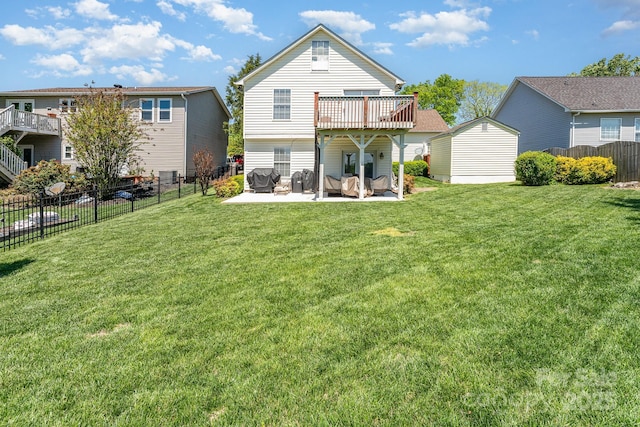 1076 Braxton Dr, Concord, NC 28025 - rear view of property featuring a patio area