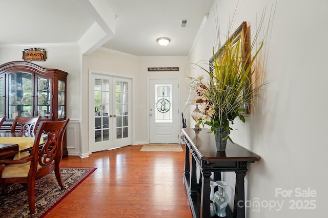 14316 Baytown Ct, Huntersville, NC 28078 - entryway with wood finished floors and crown molding