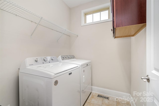 5214 Polo Gate Blvd, Charlotte, NC 28216 - laundry room with washer and dryer, baseboards, and light tile patterned floors