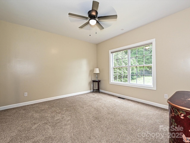 410 Deer Brush Ln, Waxhaw, NC 28173 - carpeted spare room featuring baseboards and a ceiling fan