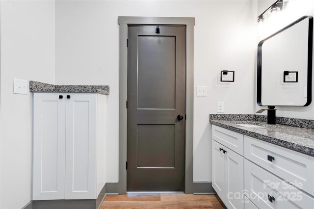 600 S Cline Ave, Newton, NC 28658 - bathroom with vanity and wood finished floors