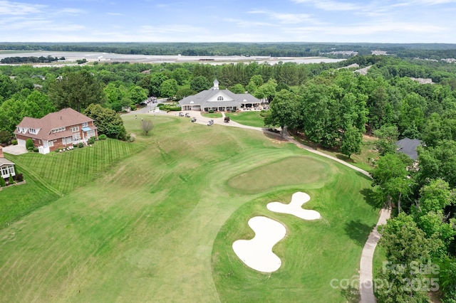 10911 Skymont Dr, Huntersville, NC 28078 - aerial view of property and surrounding area with a local golf course and a tree filled landscape