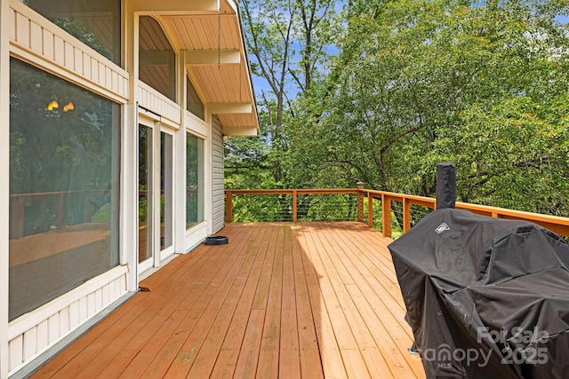 61 Magnolia Dr, Canton, NC 28716 - wooden terrace with a grill