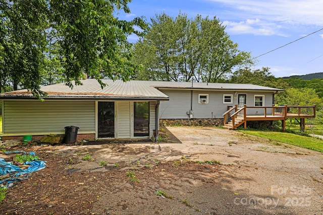 61 Magnolia Dr, Canton, NC 28716 - rear view of house with a wooden deck