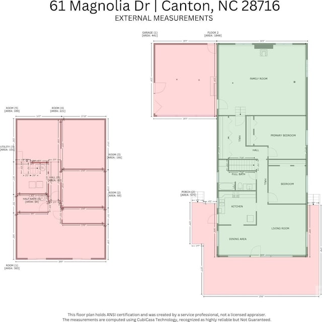 61 Magnolia Dr, Canton, NC 28716 - room layout