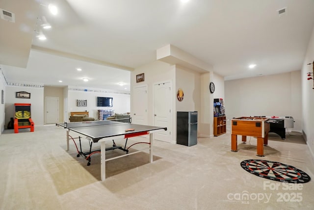 161 Leaning Tower Dr, Mooresville, NC 28117 - playroom featuring light colored carpet, recessed lighting, and baseboards