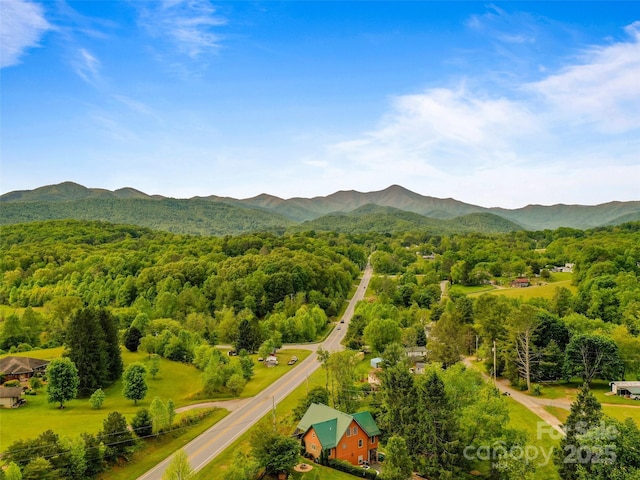 128 Lewis Ln, Candler, NC 28715 - drone / aerial view of a mountainous background and a forest