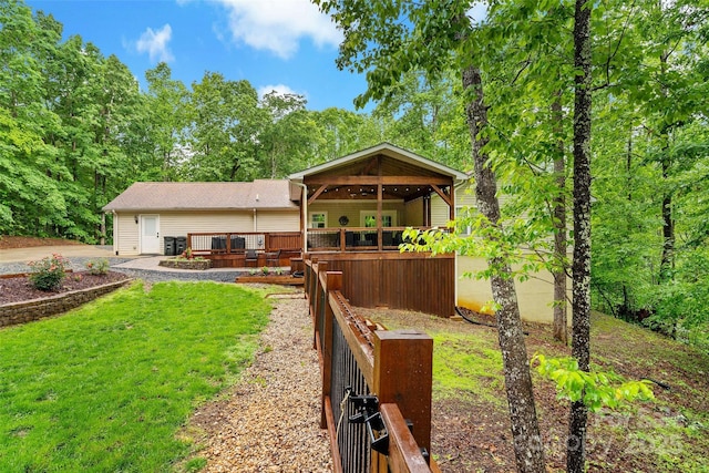 174 Sassafras Hill Dr Unit 41, Rutherfordton, NC 28139 - rear view of house featuring a yard and a deck