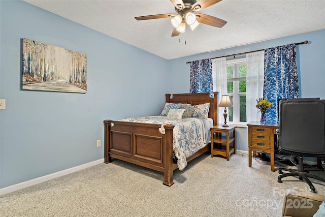 174 Sassafras Hill Dr Unit 41, Rutherfordton, NC 28139 - bedroom featuring baseboards, carpet, a textured ceiling, an office area, and a ceiling fan