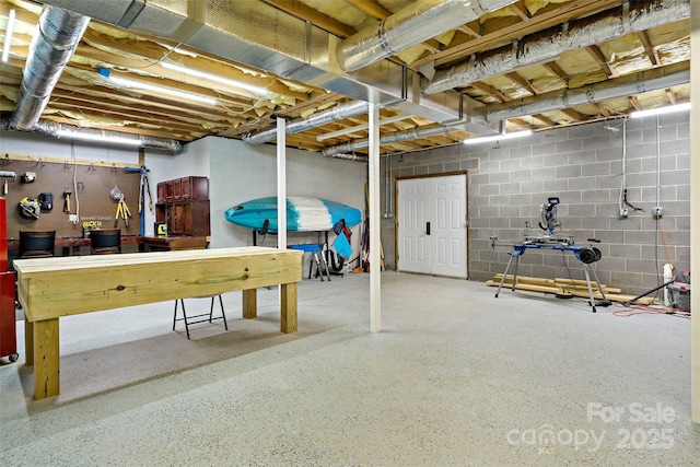 174 Sassafras Hill Dr Unit 41, Rutherfordton, NC 28139 - unfinished basement featuring concrete block wall