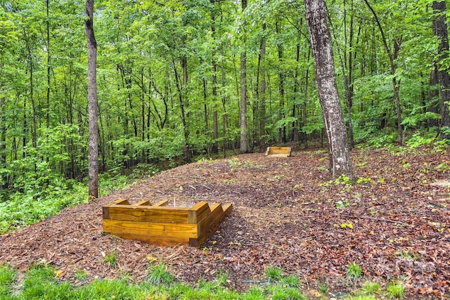 174 Sassafras Hill Dr Unit 41, Rutherfordton, NC 28139 - view of yard with a wooded view and a garden