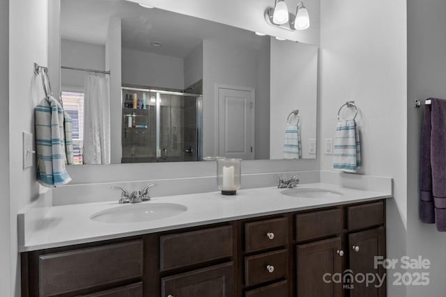 7604 Tanglewood Way, Denver, NC 28037 - full bath with double vanity and curtained shower