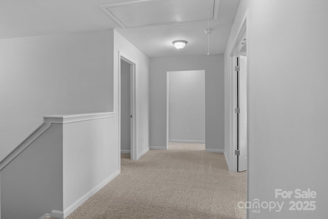 7604 Tanglewood Way, Denver, NC 28037 - hallway with attic access and carpet floors