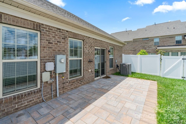4028 Woodsmill Rd, Fort Mill, SC 29707 - view of patio featuring central AC unit and a fenced backyard