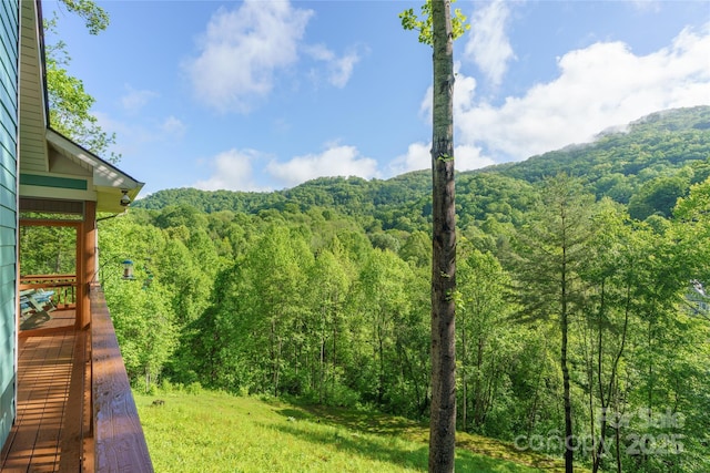 332 Mystic Cv, Waynesville, NC 28785 - mountain view featuring a forest