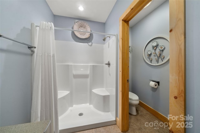 332 Mystic Cv, Waynesville, NC 28785 - bathroom featuring tile patterned floors and curtained shower