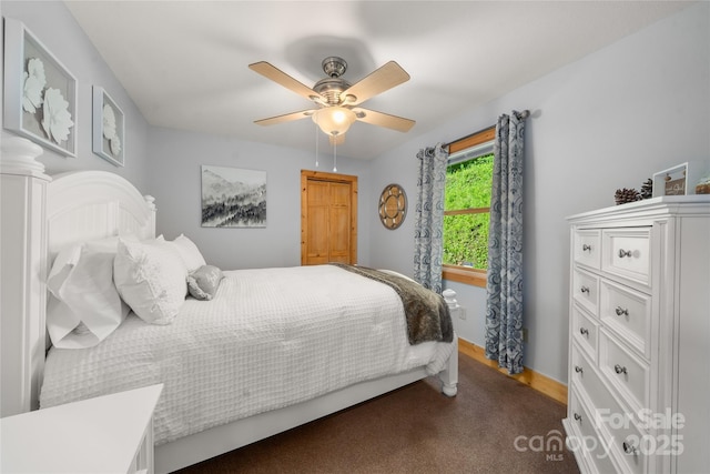 332 Mystic Cv, Waynesville, NC 28785 - bedroom with baseboards and a ceiling fan