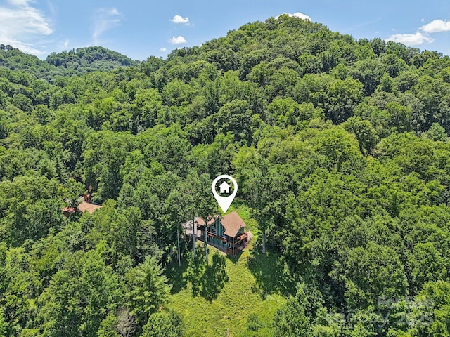 332 Mystic Cv, Waynesville, NC 28785 - view from above of property with a heavily wooded area