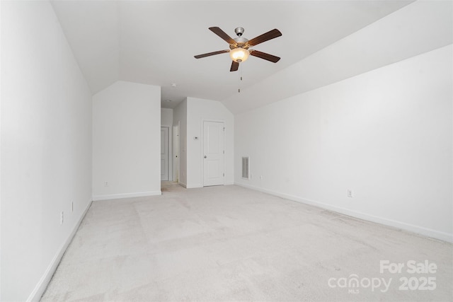 6033 Bountiful St Unit 201, Belmont, NC 28012 - bonus room featuring vaulted ceiling, a ceiling fan, carpet, and baseboards