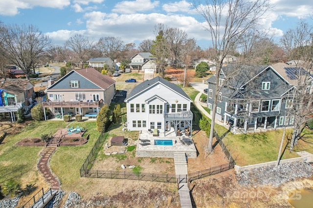 21610 Rio Oro Dr, Cornelius, NC 28031 - aerial view of residential area featuring a pool