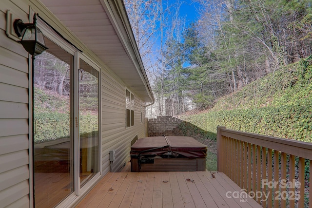 703 Cinnamon Way, Flat Rock, NC 28731 - deck with a covered hot tub