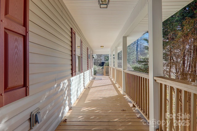 703 Cinnamon Way, Flat Rock, NC 28731 - wooden terrace featuring covered porch