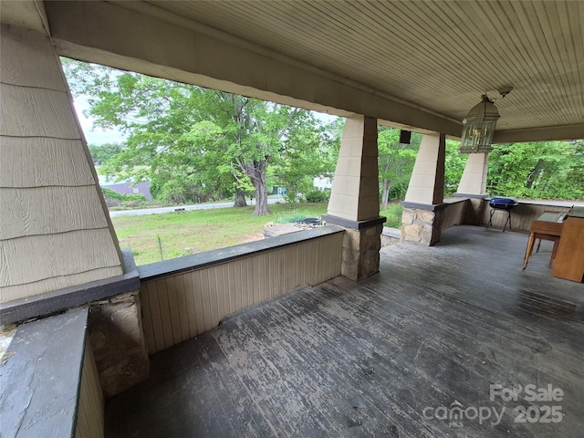 view of patio with a grill